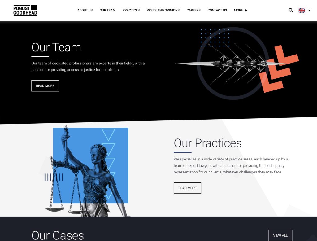 Pogust Goodhead - Redesigned Homepage On Scroll